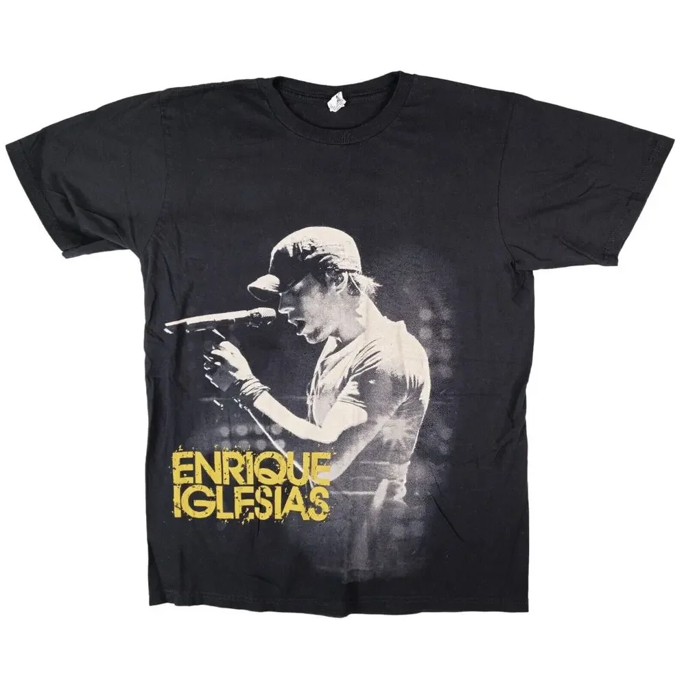 Vtg Enrique Iglesias Shirt Medium 00s Y2k 2012 Music Concert Tour‎ Promo Tee M